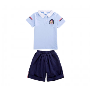 幼儿园园服夏季短袖套装学院风小学生校服儿童班服大班毕业照服装