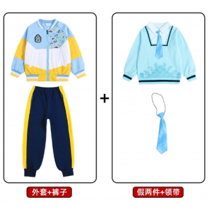 男女童纯棉运动会套装小学生休闲校服一年级班服 幼儿园园服春秋款