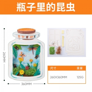 瓶中世界儿童益智玩具手工diy创意美术绘画制作材料包幼儿 园礼物