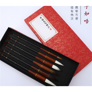 毛笔套装狼毫羊毫兼毫六支礼盒套装书法用品批发