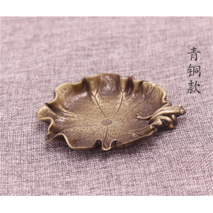 双雷文房青铜墨蝶 荷叶梅花盛水装墨蝶 送礼佳品 厂家批发水碟