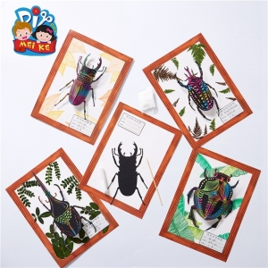 昆虫总动员手工diy制作材料包立体画相框画刮刮卡 幼儿园儿童玩具
