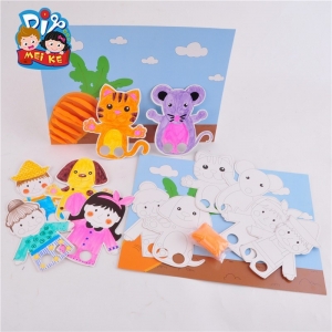一起拨萝卜创意儿童手工diy幼儿园萝卜游戏活动制作材料新品