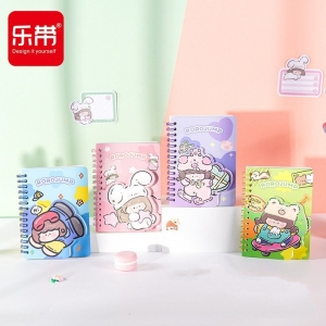 肉肉酱笔记本本子小本子a6线圈本卡通小学生可爱记事本批发手帐本