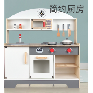 儿童切切乐做饭玩具仿真日式厨房B款套装 木制女孩过家家厨房灶台