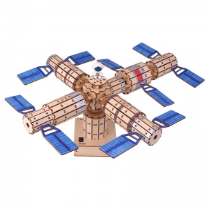 科学实验中国空间站核心天宫舱电动航天模型科技小制作科教玩具
