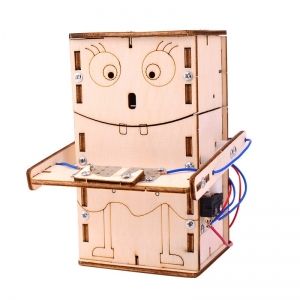 steam科学小制作diy吃币机器人创客科技小发明手工制作小学生玩具