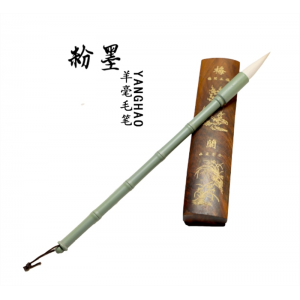 一体实木杆粉墨专用传统湖笔毛笔楷书行楷进贤县文港大毛笔