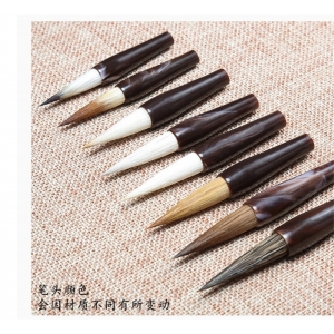 分体式毛笔狼毫羊毫兼毫毛笔套装八个笔头可拆卸毛笔初学者礼盒装