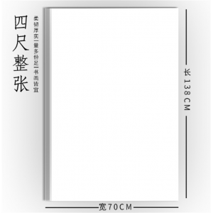中国宣纸练习纸半生半熟四尺四开毛笔书法国画练习培训班用纸