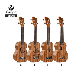 尤克里里21寸 面板雕刻图案Ukulele GKS-45 乐器GKS-45