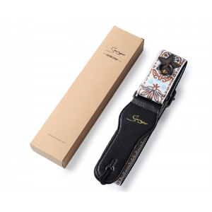 电商真皮头背带套装PE-A60吉他通用背带 可调节刺绣PE-A60