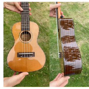 23寸尤克里里 红松单板ukulele 亮光玫瑰木 学生小吉他 厂家批发