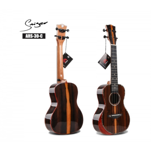 ukulele23''尤克里里 初学亮光小吉他 黑柿木24寸靠手臂托