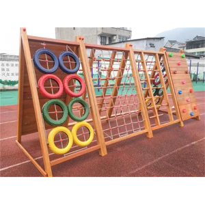 幼儿园户外室内荡桥钻洞平衡木攀登架组合设施攀爬攀爬架木质儿童