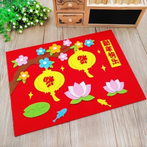 不织布3D立体贴画儿童制作DIY材料包新年幼儿园益智创意粘贴画