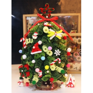 圣诞扭扭棒配件圣诞树手工diy材料包装饰品节日氛围免裁剪圣诞树