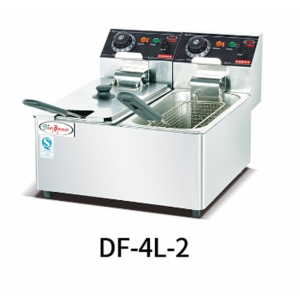 杰冠单缸单筛台式电炸炉DF-4L双缸双筛DF-4L-2商用炸薯条机油炸锅