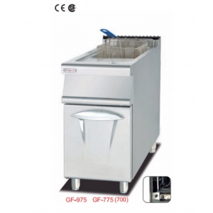 杰冠GF-975立式燃气炸炉连柜座GF-775商用油炸机炸鸡店专用炸薯条