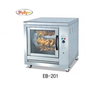 杰冠EB-201单层自动旋转电烤鸡炉EB-202双层商用大容量不锈钢烤鸭