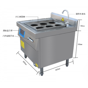 商用煮面炉灶博士六眼水饺煮粉炉多功能电磁煮面桶面店厨房设备