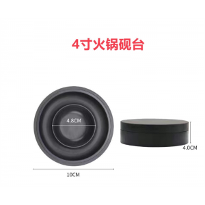 原石带盖双圈火锅砚台4寸5寸砚台不干墨保湿防蒸发墨池墨海