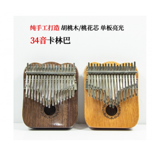 猫爪34音箱式亮光拇指琴卡林巴 升级款实木手指钢琴工厂