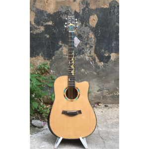 41寸全单靠手吉他 36寸原声木吉他面单圆缺角民谣guitar