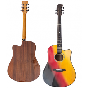 定制36寸单板吉他缺角玫瑰木民谣木吉他初学者面单guitar