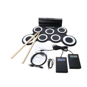 Roll up Drum Portable Drum Pad Kit 手卷电子鼓 带喇叭双踏板