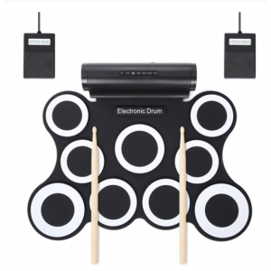 9-Pad Foldable Electronic Drum Set 手卷电子鼓架子鼓乐器