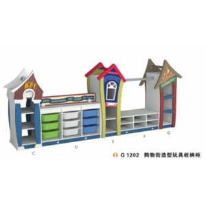 幼儿园室内外游乐设施欧式玩具柜系列购物街造型玩具收纳柜(不含篮子) G 1202