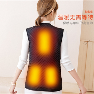电热衣服碳纤维智能USB充电户外露营马甲加热背心石墨烯发热服