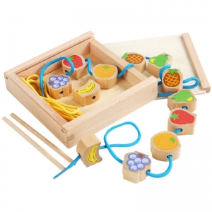 婴幼儿童串珠子 宝宝ML早教1-2岁穿线绳益智动脑积木玩具