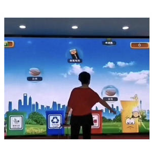 VR虚拟体感垃圾知识分类互动游戏竞赛抢答问答一体机软件系统开发