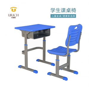 课桌椅 单人学生课桌椅 培训课桌椅 厂家供应新型现代热销
