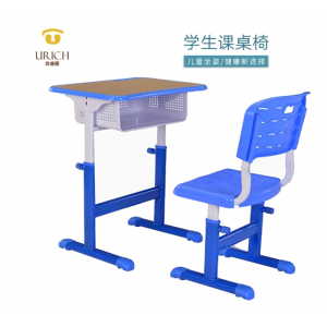 单人可升降培训学校课桌包边学习课桌椅厂家直供学生课桌批发