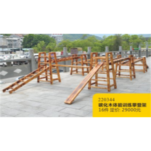 幼儿园户外游乐设施儿童户外碳化木系列碳化木体能训练攀登架 220344