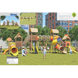 幼儿园户外游乐设施儿童组合滑梯生态木非标系列 YL 02901