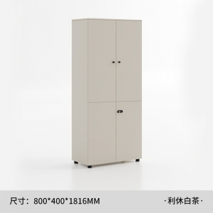 对开柜办公室储物柜家具带密码锁办公柜子财务文件柜木质落地资料档案柜