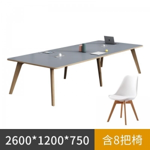 新品小型办公会议桌长桌北欧风会议室长条工作台洽谈桌椅组合