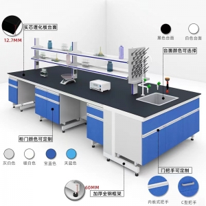 化学钢木实验台试验工作台柜全钢中央台实验桌化验室边台