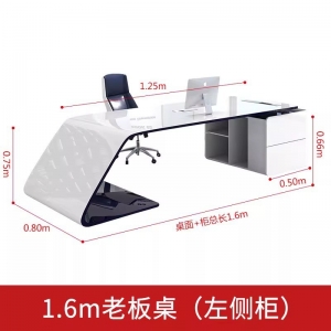 烤漆办公老板桌总裁班台简约现代办公室经理主管办公桌椅组合家具