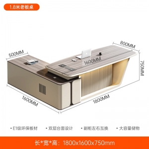 轻奢时尚办公室董事长大班台经理老板办公桌椅组合总裁桌简约现代
