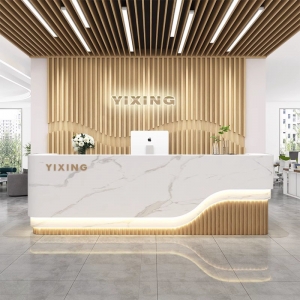 简约美容院服装店收银台公司酒店前台接待台餐厅瑜伽馆轻奢吧台桌