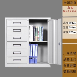 偏六斗柜储物柜资料柜办公档案柜钢制铁书柜厂家直销批发