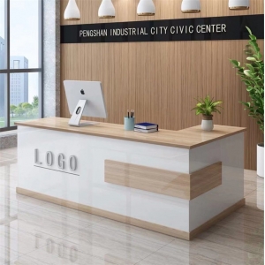 公司前台店铺接待收银台转角吧台柜小型创意美容院房产中介办公桌