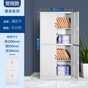 通双节柜子文件柜铁皮柜财务凭证柜储物收纳柜办公室钢柜资料档案柜