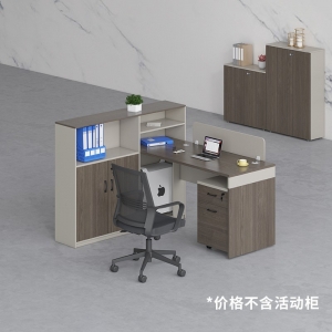 单人职员财务办公桌员工桌电脑桌椅组合多人屏风隔断财务办公工位