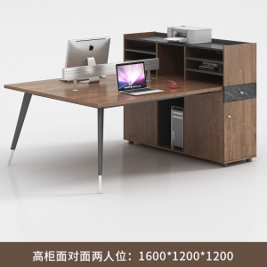 双人办公桌简约现代员工职员办公室钢架电脑桌